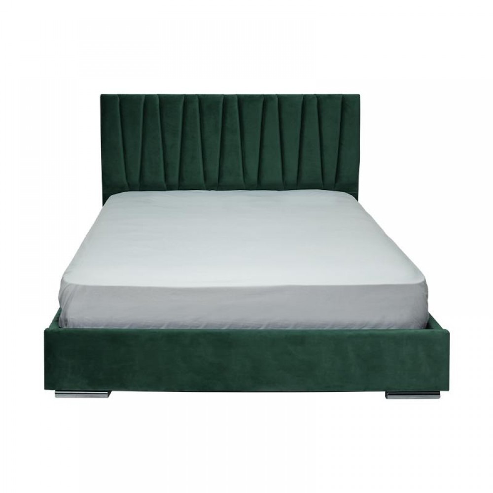 ΚΡΕΒΑΤΙ Fylliana Palermo ΠΡΑΣΙΝΟ ΧΡΩΜΑ ΥΦΑΣΜΑΤΟΣ 155x214x115εκ (140x200)