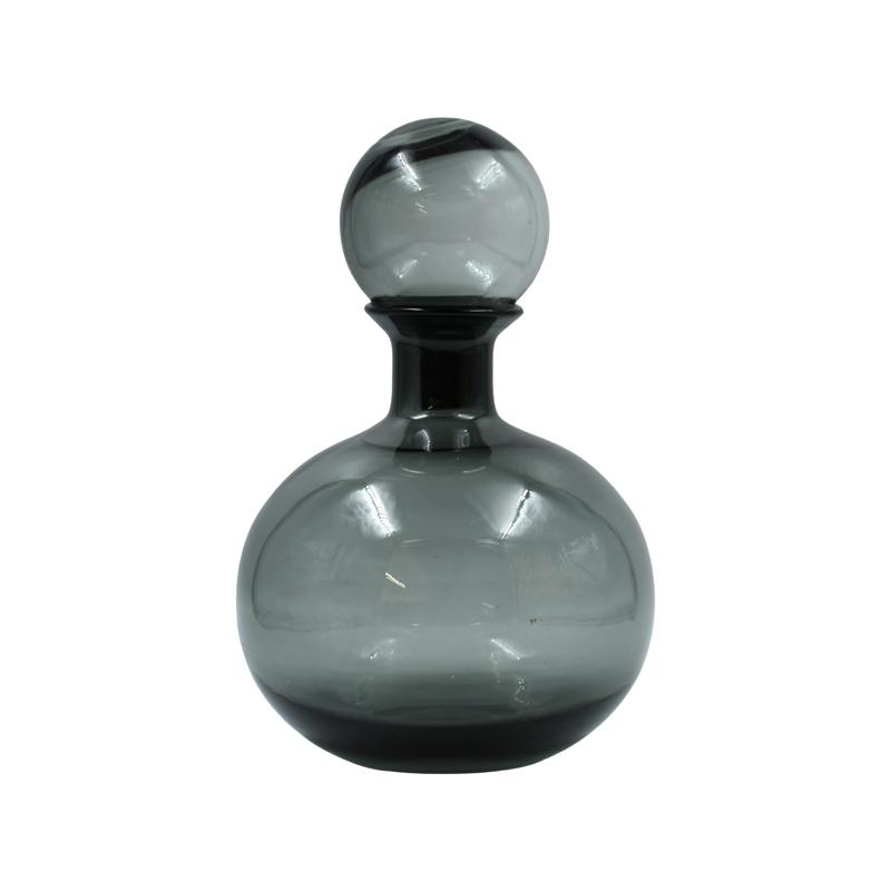 ΓΥΑΛΙΝΗ ΔΙΑΚΟΣΜΗΤΙΚΗ ΚΑΡΑΦΑ Fylliana FL1828 ΗΜΙΔΙΑΦΑΝΟ ΓΚΡΙ ΧΡΩΜΑ 17x27εκ