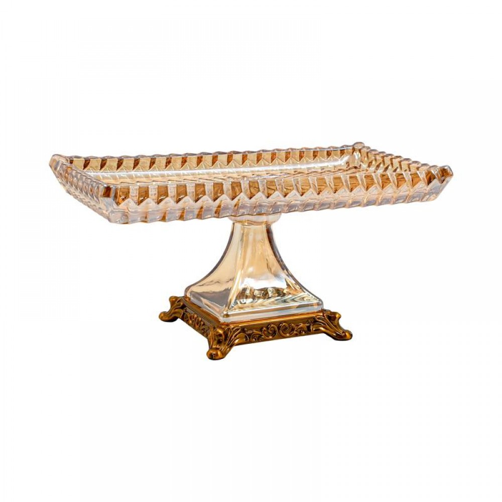 ΓΥΑΛΙΝΗ ΔΙΑΚΟΣΜΗΤΙΚΗ ΠΙΑΤΕΛΑ Fylliana FL1213 AMBER ΧΡΩΜΑ 29x16x14εκ