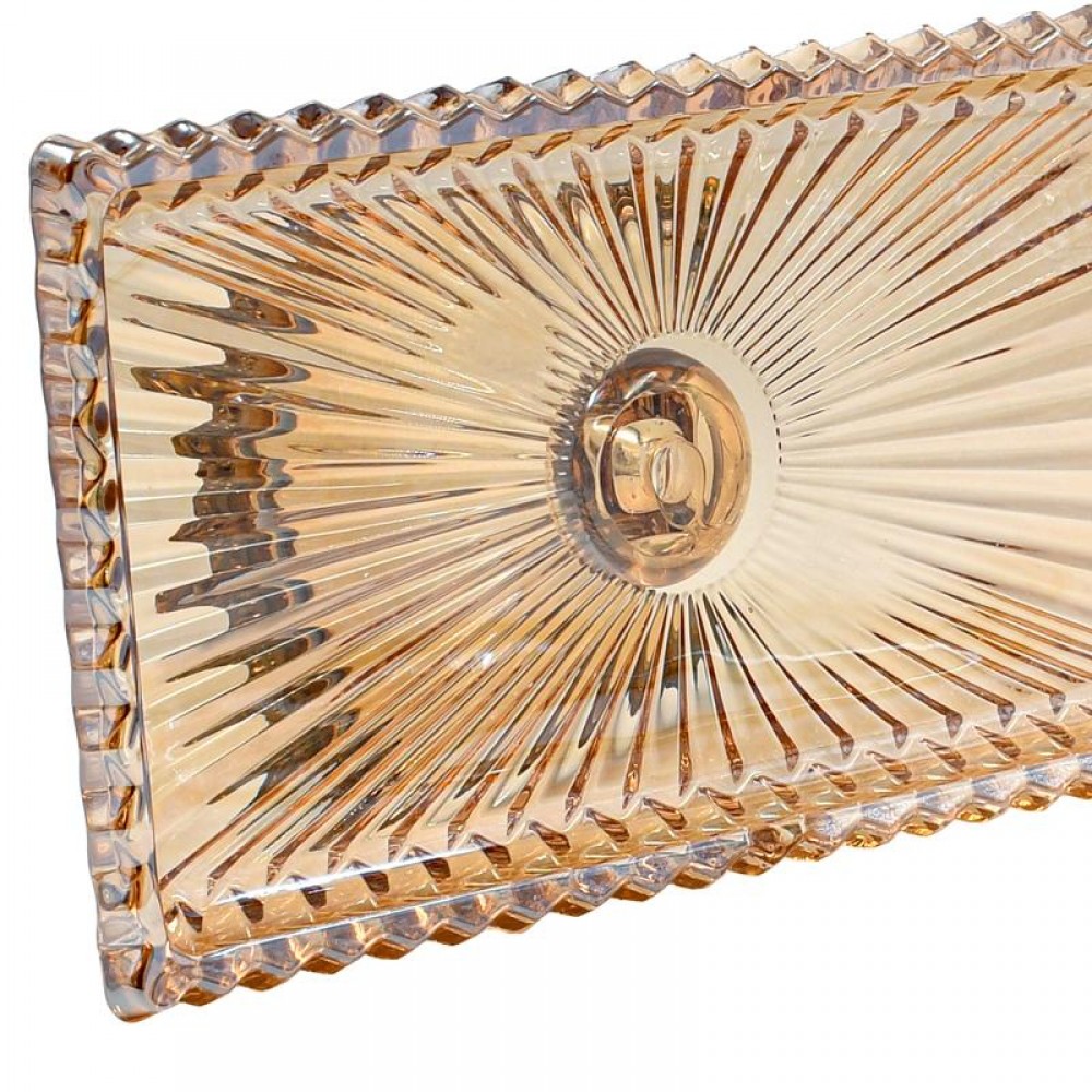 ΓΥΑΛΙΝΗ ΔΙΑΚΟΣΜΗΤΙΚΗ ΠΙΑΤΕΛΑ Fylliana FL1213 AMBER ΧΡΩΜΑ 29x16x14εκ