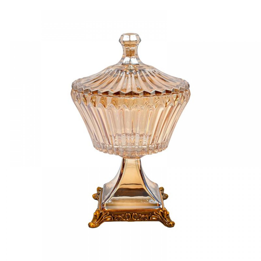 ΓΥΑΛΙΝΟ ΔΙΑΚΟΣΜΗΤΙΚΟ Fylliana FL1206 AMBER ΧΡΩΜΑ 18x29εκ