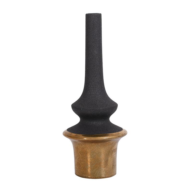 ΚΕΡΑΜΙΚΟ ΒΑΖΟ Fylliana FL0332 ΜΑΥΡΟ-ΧΡΥΣΟ ΧΡΩΜΑ 18x18x43εκ