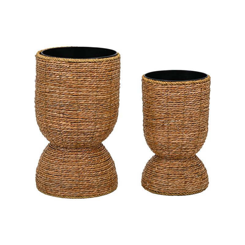 ΣΕΤ 2 ΨΑΘΙΝΑ ΚΑΣΠΩ Fylliana FL2500 ΚΑΦΕ-ΜΠΕΖ ΧΡΩΜΑ 37x37x50εκ 31x31x60εκ