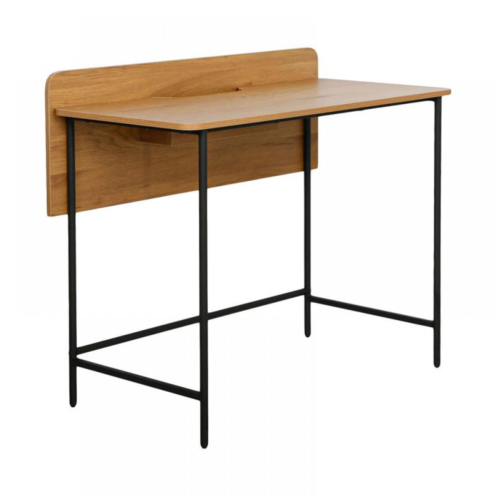 ΜΕΤΑΛΛΙΚΟ ΓΡΑΦΕΙΟ Fylliana FL2504 BLACK OAK ΧΡΩΜΑ 100x50x85εκ