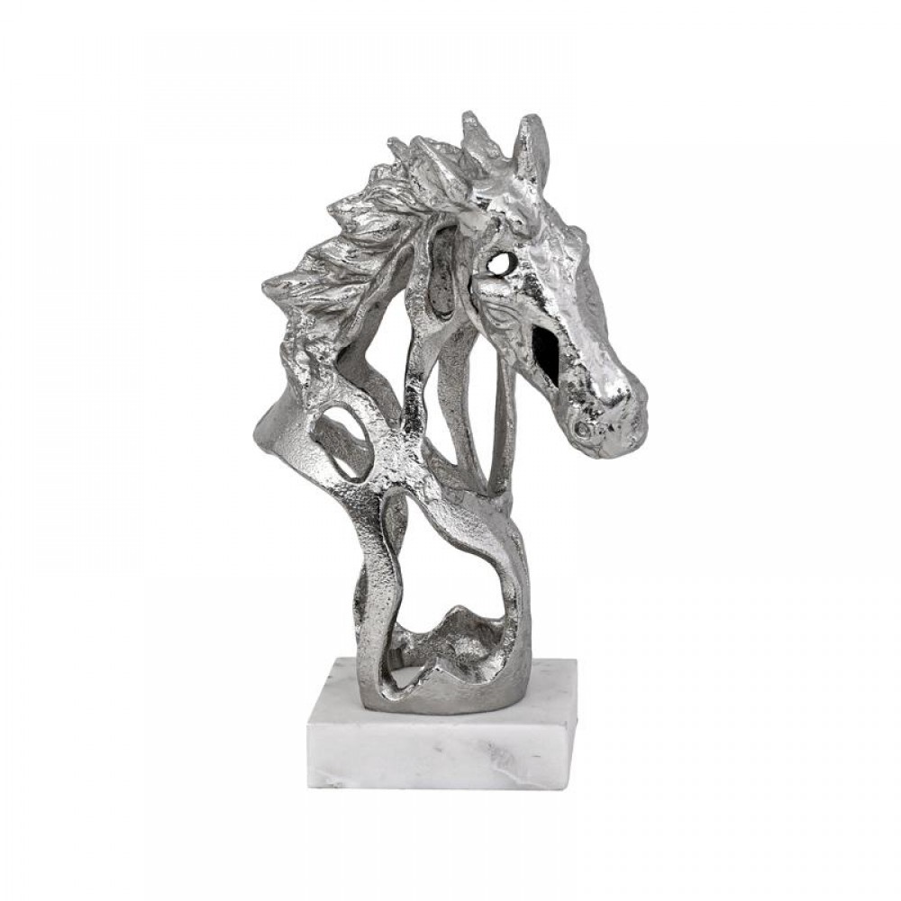 ΕΠΙΤΡΑΠΕΖΙΑ ΔΙΑΚΟΣΜΗΤΙΚΗ ΦΙΓΟΥΡΑ Fylliana Horse ΝΙΚΕΛ ΧΡΩΜΑ 18x14x26εκ