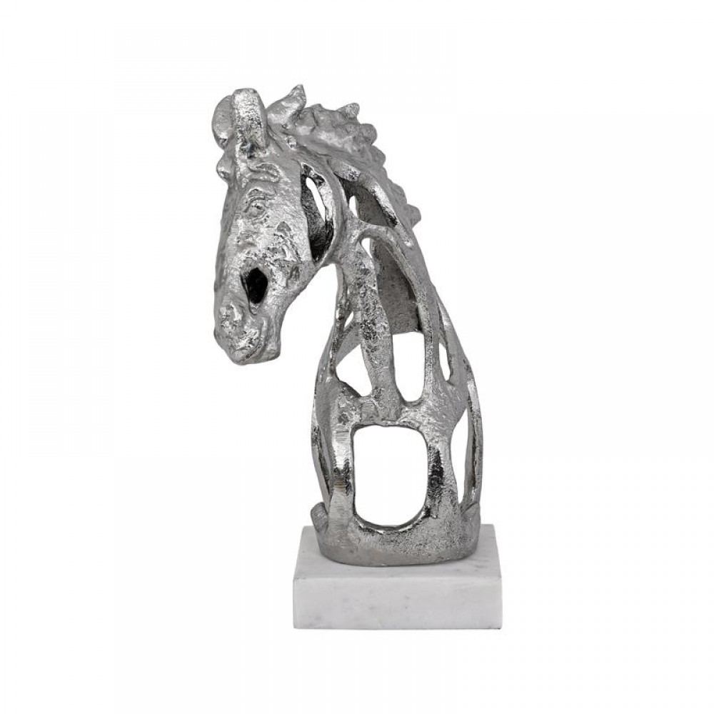 ΕΠΙΤΡΑΠΕΖΙΑ ΔΙΑΚΟΣΜΗΤΙΚΗ ΦΙΓΟΥΡΑ Fylliana Horse ΝΙΚΕΛ ΧΡΩΜΑ 18x14x26εκ
