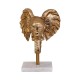 ΕΠΙΤΡΑΠΕΖΙΑ ΔΙΑΚΟΣΜΗΤΙΚΗ ΦΙΓΟΥΡΑ Fylliana Elephant Head ΑΝΤΙΚΕ ΧΡΥΣΟ ΧΡΩΜΑ 17x14x24εκ