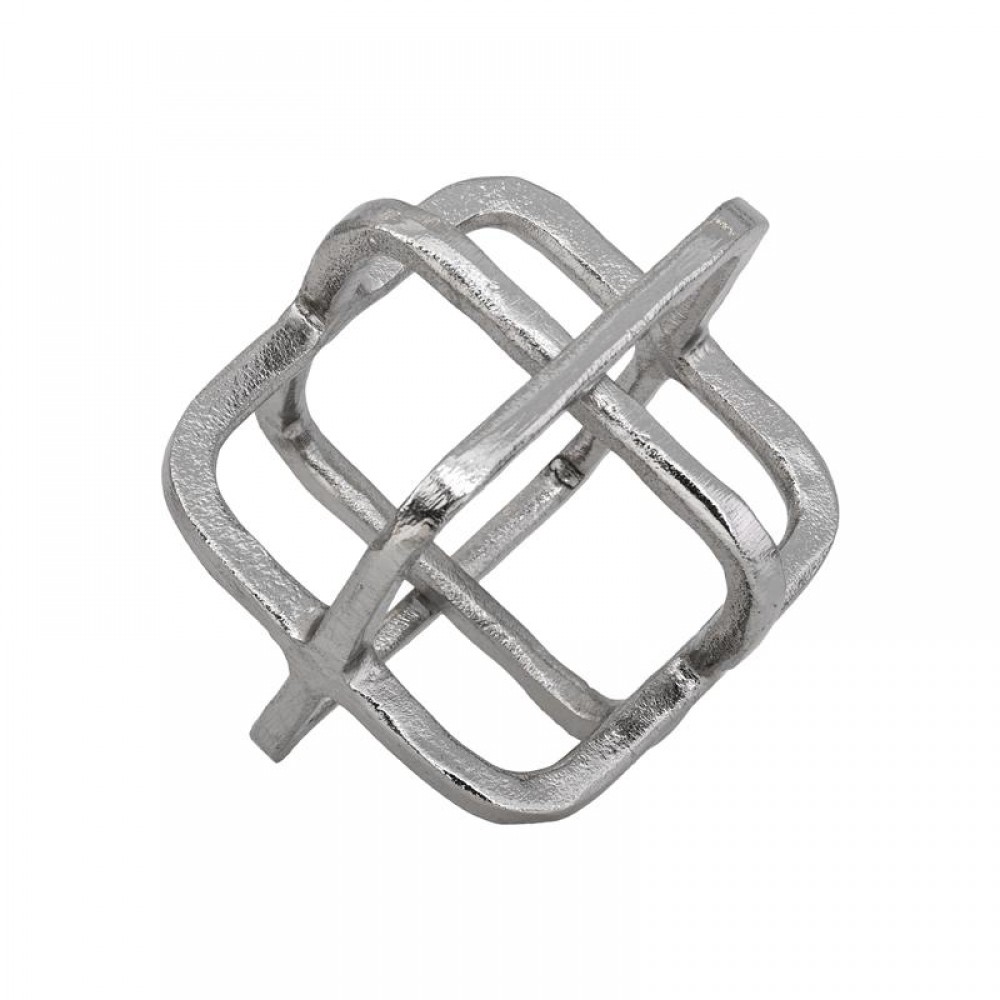 ΕΠΙΤΡΑΠΕΖΙΟ ΔΙΑΚΟΣΜΗΤΙΚΟ Fylliana Cube ΝΙΚΕΛ ΧΡΩΜΑ 15x13x14εκ