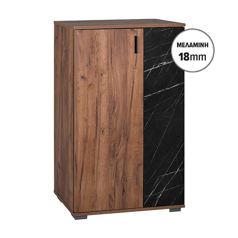 ΠΑΠΟΥΤΣΟΘΗΚΗ Fylliana Valenor TOBACCO CRAFT-BLACK MARBLE ΧΡΩΜΑ 69x34x120εκ