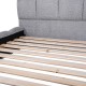 ΔΙΠΛΟ ΚΡΕΒΑΤΙ Fylliana Velora ΓΚΡΙ ΧΡΩΜΑ 185x223x125εκ (160x200)