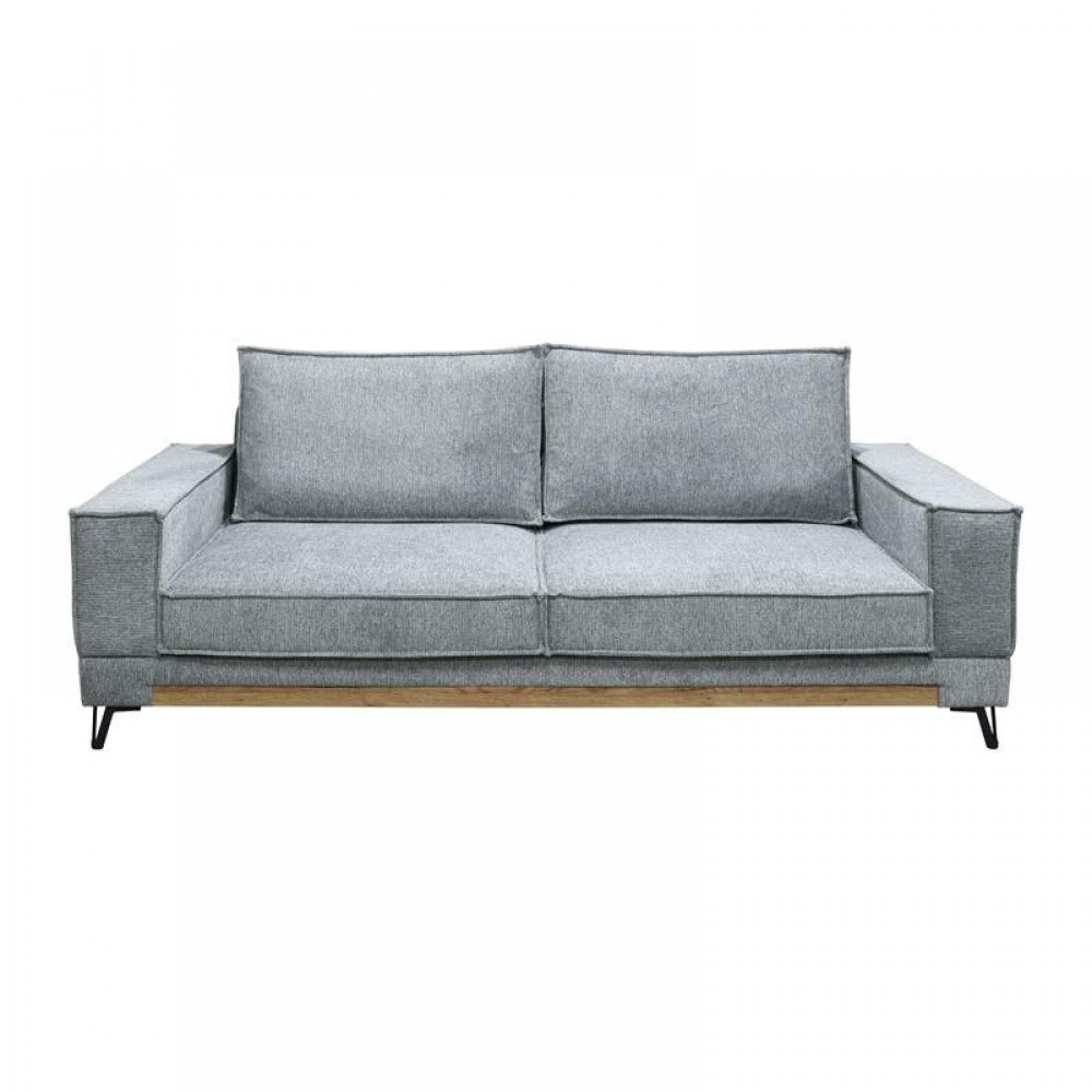 ΤΡΙΘΕΣΙΟΣ ΚΑΝΑΠΕΣ Fylliana Loftio ΓΚΡΙ ΧΡΩΜΑ 220x95x89εκ