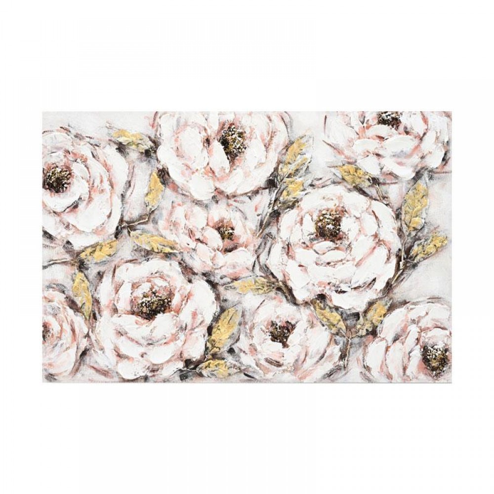 ΠΙΝΑΚΑΣ ΣΕ ΚΑΜΒΑ Fylliana FL25077 ΜΠΕΖ-ΛΕΥΚΟ-ΧΡΥΣΟ 120x3x80εκ