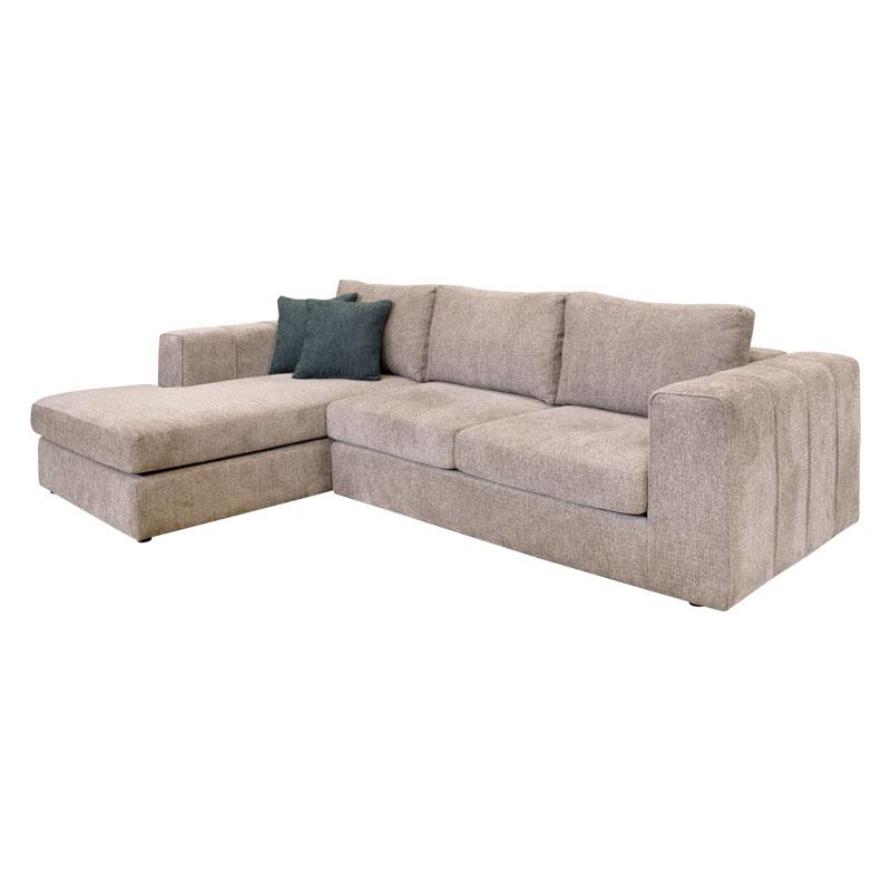 ΚΑΝΑΠΕΣ Fylliana Mondiva ΑΡΙΣΤΕΡΗ ΓΩΝΙΑ ΜΠΕΖ ΧΡΩΜΑ 280x180x83εκ