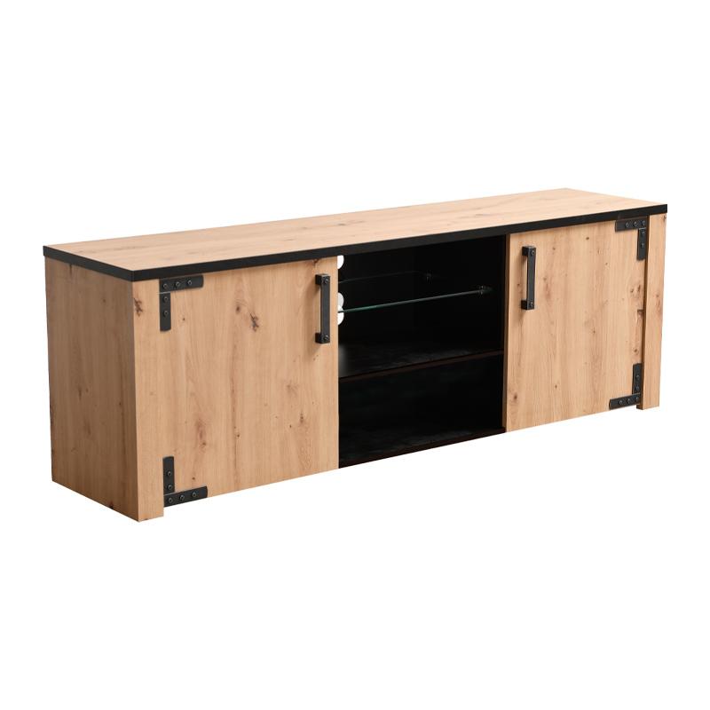 ΕΠΙΠΛΟ ΤΗΛΕΟΡΑΣΗΣ LAZIO 170 ARTISAΝ OAK-ΜΑΥΡΟ 168x40x58εκ