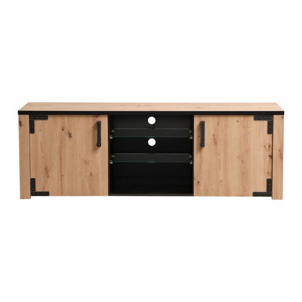 ΕΠΙΠΛΟ ΤΗΛΕΟΡΑΣΗΣ LAZIO 170 ARTISAΝ OAK-ΜΑΥΡΟ 168x40x58εκ