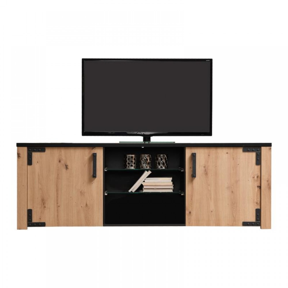ΕΠΙΠΛΟ ΤΗΛΕΟΡΑΣΗΣ LAZIO 170 ARTISAΝ OAK-ΜΑΥΡΟ 168x40x58εκ