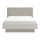 ΔΙΠΛΟ ΚΡΕΒΑΤΙ LUCCA 180 CASHMERE ΧΡΩΜΑ ME ΜΠΕΖ ΥΦΑΣΜΑ 198x214x115εκ