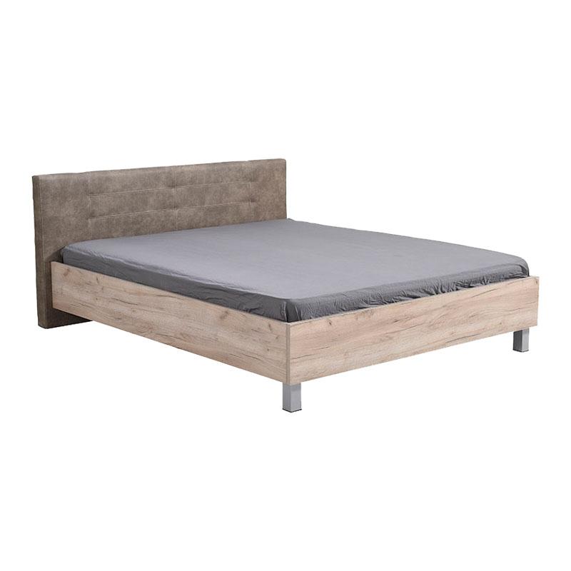 ΚΡΕΒΑΤΙ CANON 160 GREY OAK - ΓΚΡΙ ΥΦΑΣΜΑ 176.5x212.5x93.5εκ (160x200)