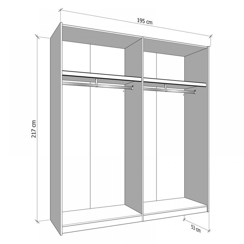 ΝΤΟΥΛΑΠΑ GARD 200 OG h217 ΜΕ ΚΑΘΡΕΦΤΗ ARTISAN ΧΡΩΜΑ 195x61x218εκ