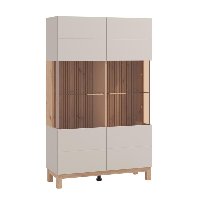 ΒΙΤΡΙΝΑ ESSEX 2K VS2 147 CASHMERE/ARTISAN OAK 90x35x147εκ