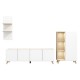 ΚΕΝΤΡΟ ΨΥΧΑΓΩΓΙΑΣ-ΣΥΝΘΕΣΗ ELGIN LIGHT PORT OAK-ΛΕΥKO MAT 244x42x168εκ