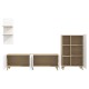 ΚΕΝΤΡΟ ΨΥΧΑΓΩΓΙΑΣ-ΣΥΝΘΕΣΗ ELGIN LIGHT PORT OAK-ΛΕΥKO MAT 244x42x168εκ