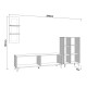 ΚΕΝΤΡΟ ΨΥΧΑΓΩΓΙΑΣ-ΣΥΝΘΕΣΗ ELGIN LIGHT PORT OAK-ΛΕΥKO MAT 244x42x168εκ