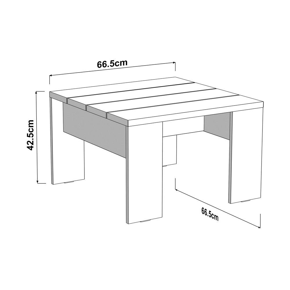ΤΡΑΠΕΖΑΚΙ ΣΑΛΟΝΙΟΥ MONTESE 67 ARTISAN OAK 67x67x43εκ