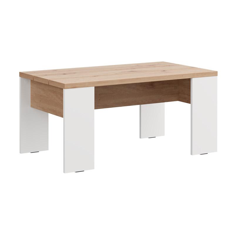 ΤΡΑΠΕΖΑΚΙ ΣΑΛΟΝΙΟΥ MONTESE 90 ΛΕΥΚΟ-ARTISAN OAK 90x50x43εκ