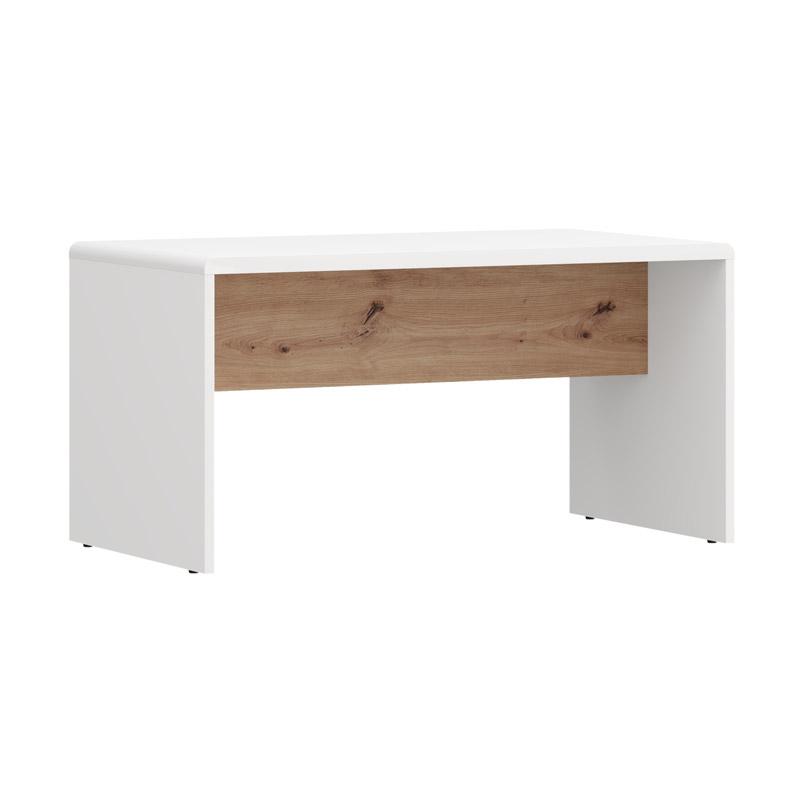 ΤΡΑΠΕΖΑΚΙ ΣΑΛΟΝΙΟΥ SEDICO ΛΕΥΚΟ-ΛΕΥΚΟ HIGH GLOSS-ARTISAN OAK 90x50x47εκ