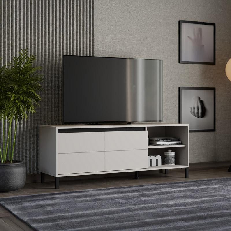 ΕΠΙΠΛΟ ΤΗΛΕΟΡΑΣΗΣ MARRON TV 138 3K2V CASHMERE-ΜΑΥΡΟ ΜΑΤ 138x40x52εκ