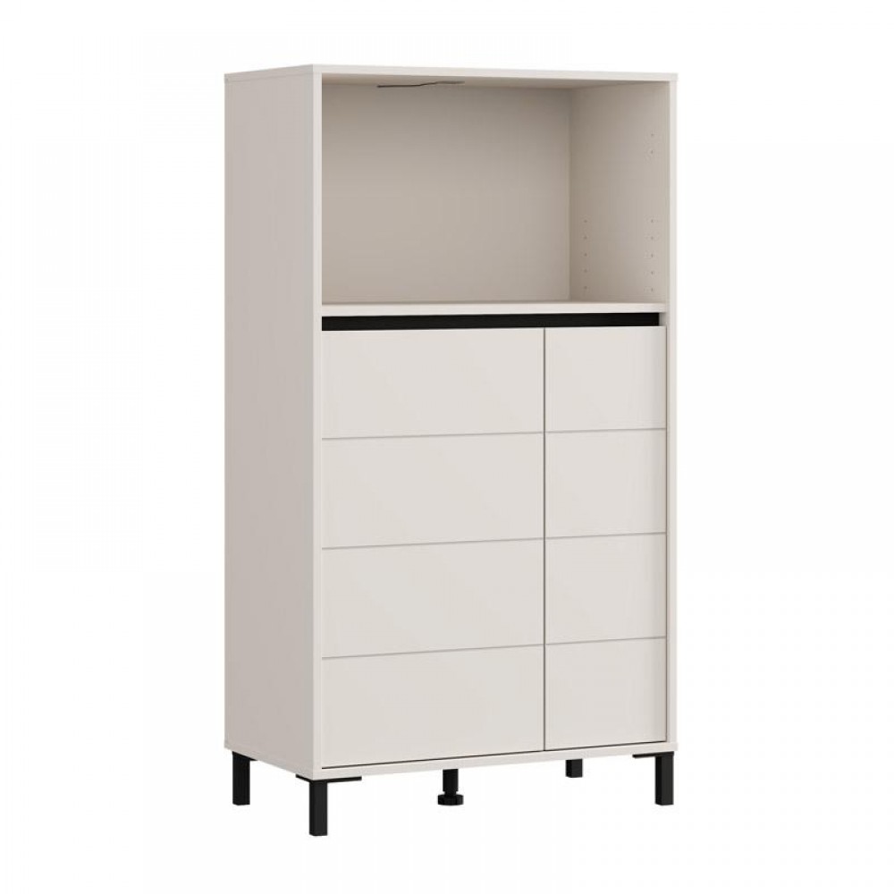 ΒΙΤΡΙΝΑ MARRON 2K2V POP 135 CASHMERE-ΜΑΥΡΟ ΜΑΤ 74x40x135εκ