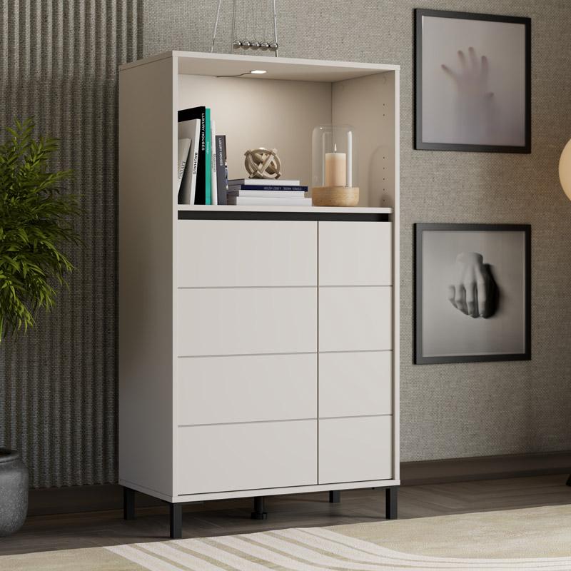 ΒΙΤΡΙΝΑ MARRON 2K2V POP 135 CASHMERE-ΜΑΥΡΟ ΜΑΤ 74x40x135εκ