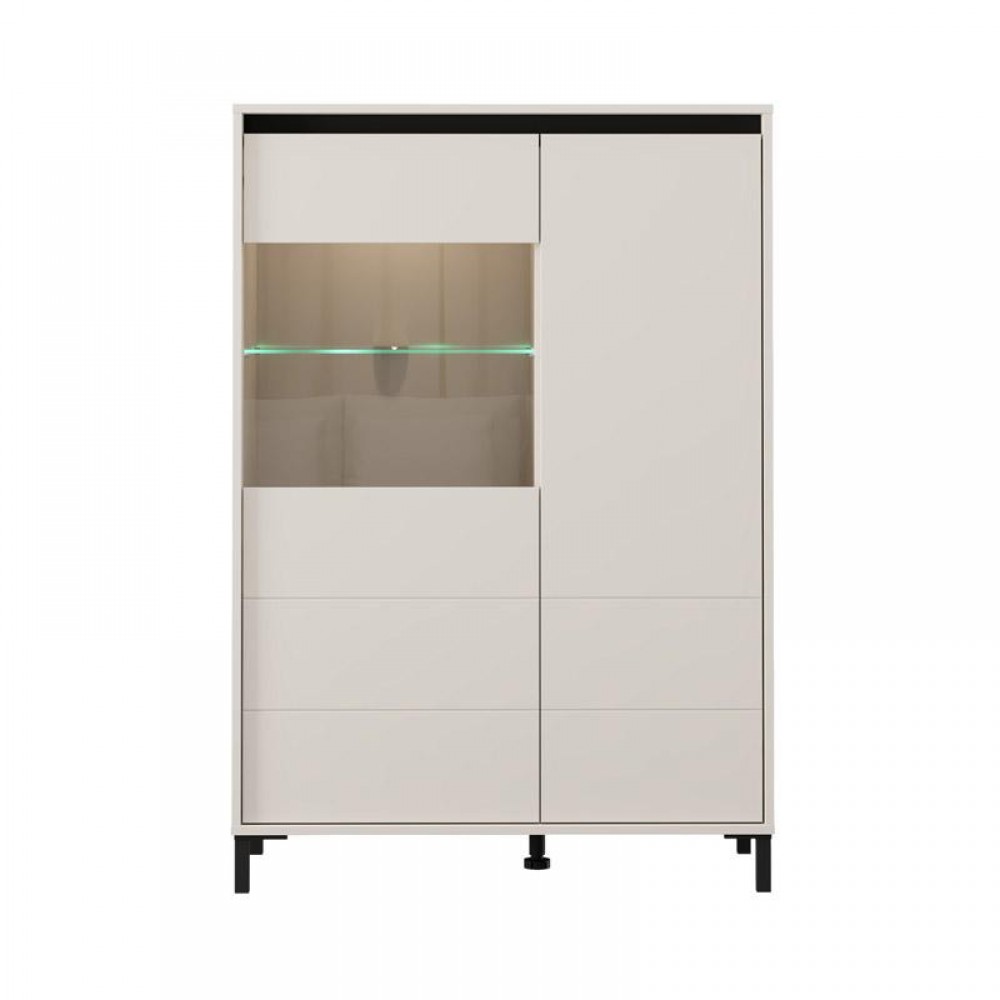 ΒΙΤΡΙΝΑ MARRON 2K VS1 135 CASHMERE-ΜΑΥΡΟ ΜΑΤ 93x40x135εκ