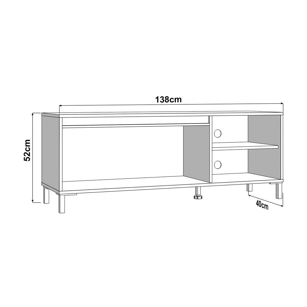 ΕΠΙΠΛΟ ΤΗΛΕΟΡΑΣΗΣ MARRON TV 138 3K2V ARTISAN-ΜΑΥΡΟ 138x40x52εκ