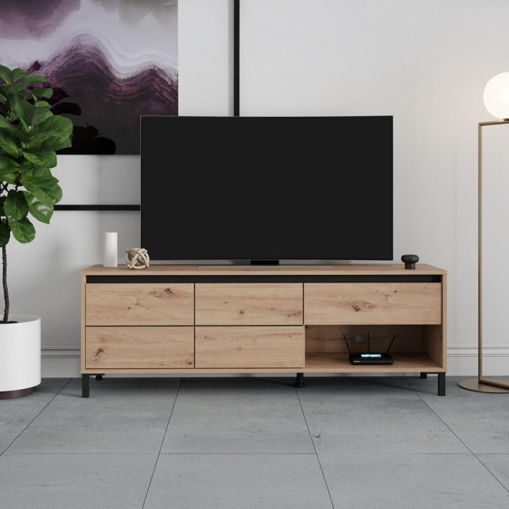 ΕΠΙΠΛΟ ΤΗΛΕΟΡΑΣΗΣ MARRON TV 150 3K1F2V ARTISAN-ΜΑΥΡΟ ΜΑΤ 151x40x52εκ