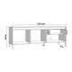 ΕΠΙΠΛΟ ΤΗΛΕΟΡΑΣΗΣ MARRON TV 150 3K1F2V ARTISAN-ΜΑΥΡΟ ΜΑΤ 151x40x52εκ