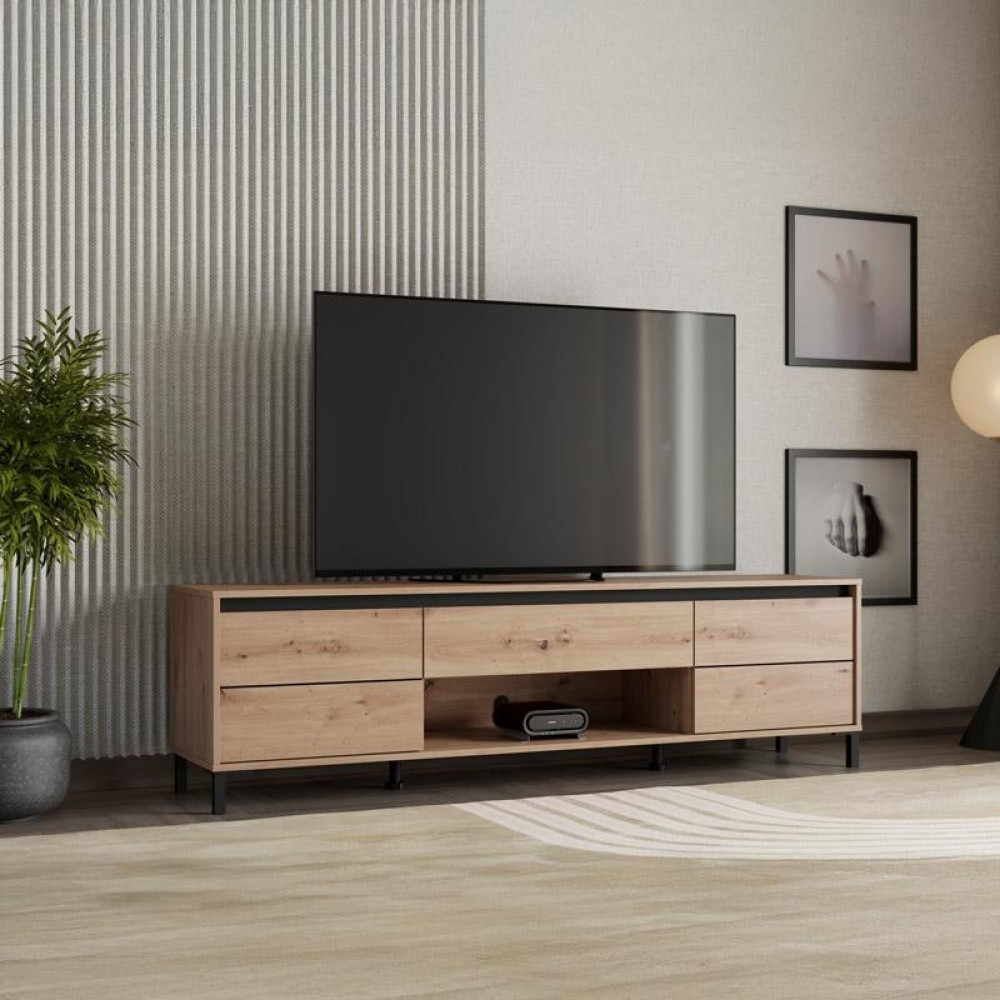 ΕΠΙΠΛΟ ΤΗΛΕΟΡΑΣΗΣ MARRON TV 183 3K1F2V ARTISAN-ΜΑΥΡΟ ΜΑΤ 183x40x52εκ