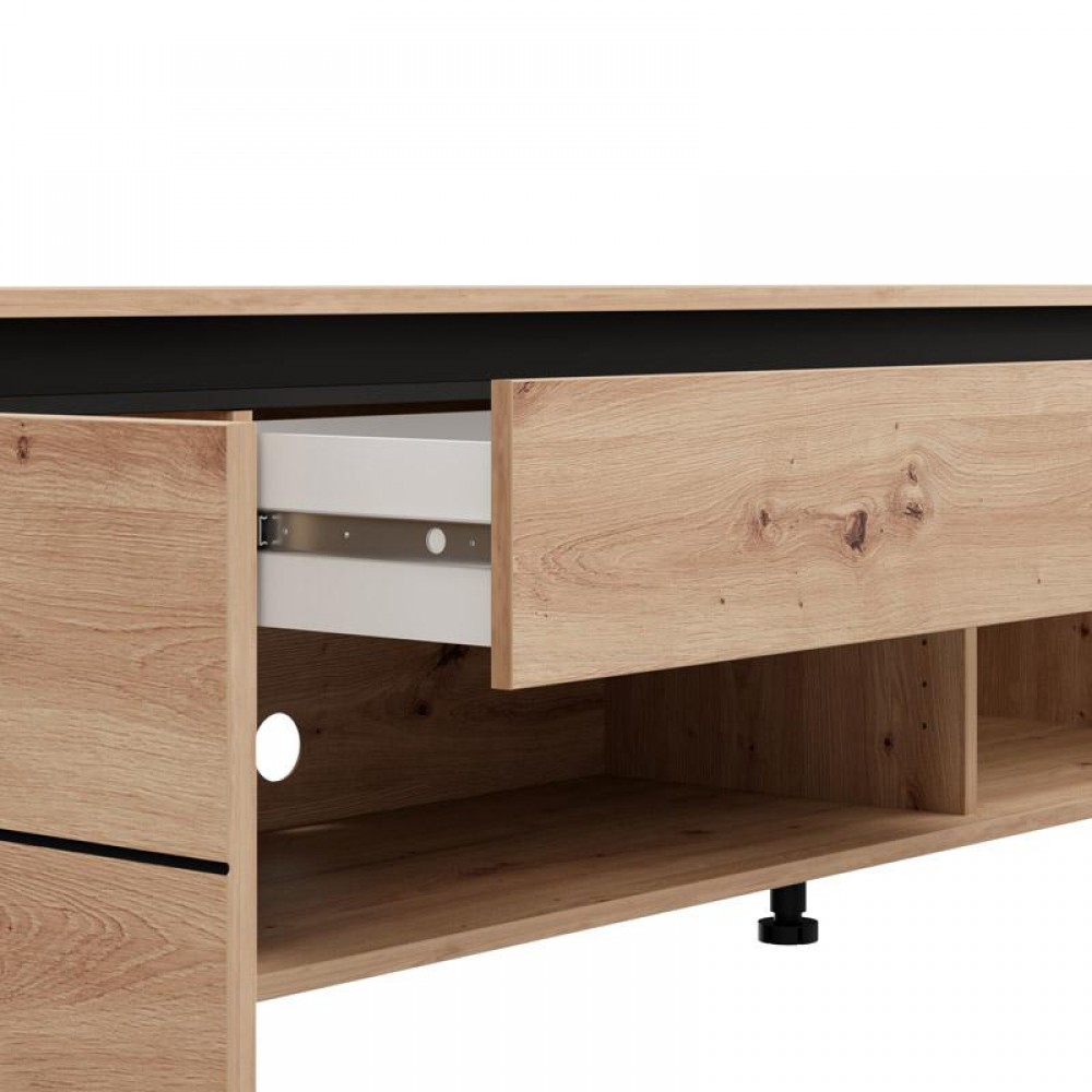 ΕΠΙΠΛΟ ΤΗΛΕΟΡΑΣΗΣ MARRON TV 183 3K1F2V ARTISAN-ΜΑΥΡΟ ΜΑΤ 183x40x52εκ