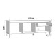 ΕΠΙΠΛΟ ΤΗΛΕΟΡΑΣΗΣ MARRON TV 183 3K1F2V ARTISAN-ΜΑΥΡΟ ΜΑΤ 183x40x52εκ