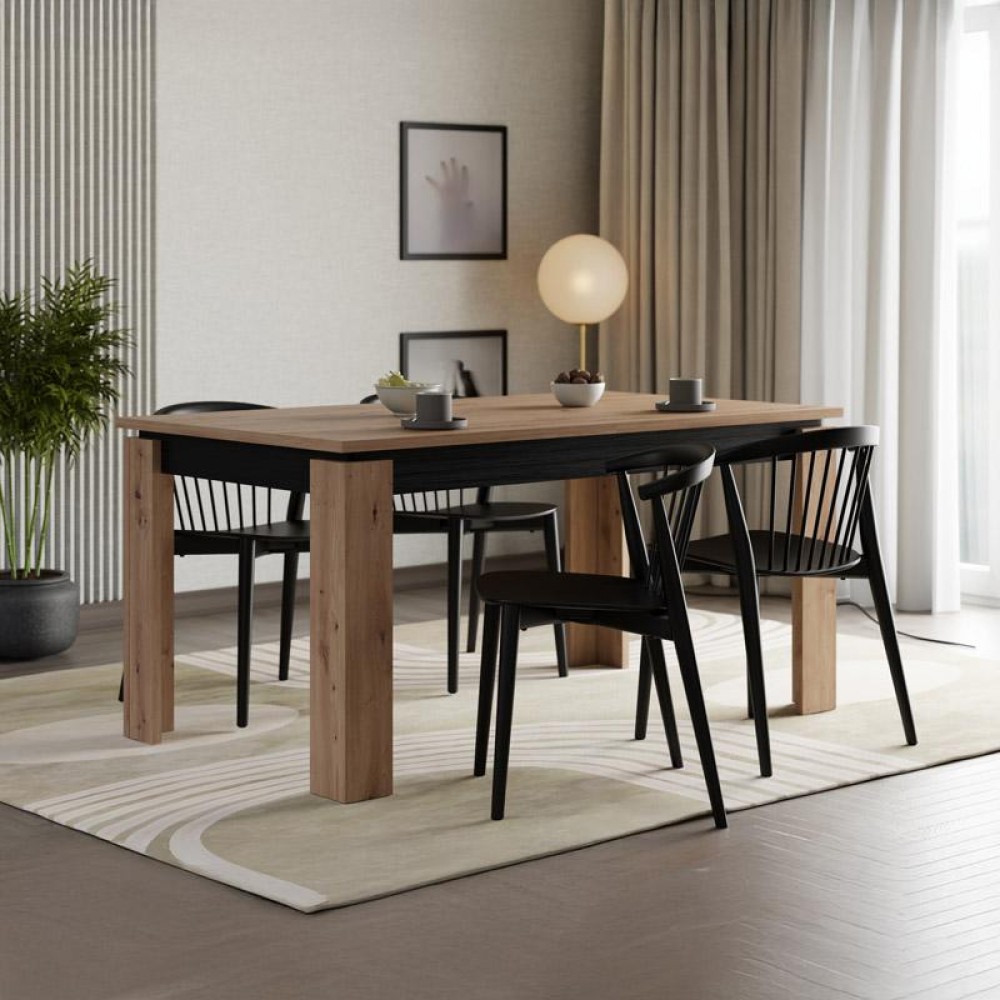 ΤΡΑΠΕΖΙ ΤΡΑΠΕΖΑΡΙΑΣ MARRON ARTISAN-ΜΑΥΡΟ 160x90x77εκ