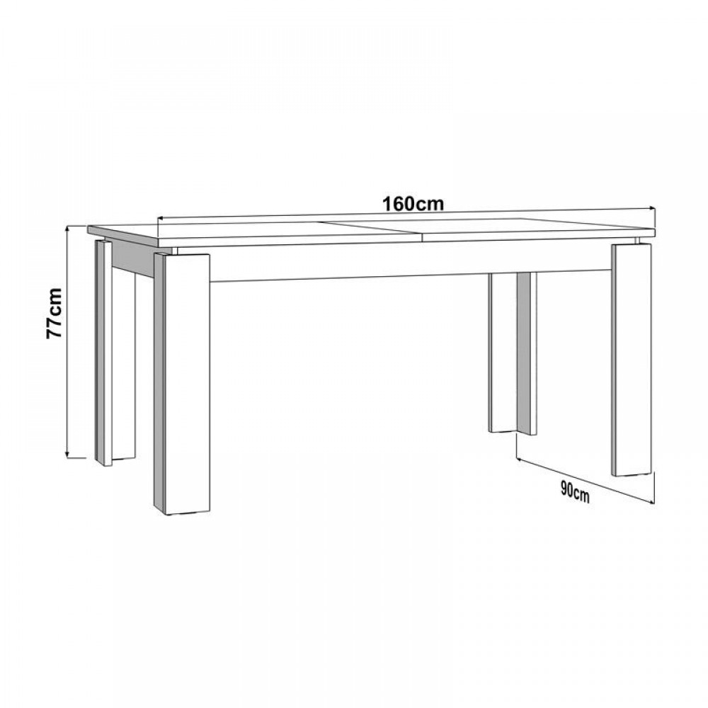 ΤΡΑΠΕΖΙ ΤΡΑΠΕΖΑΡΙΑΣ MARRON ARTISAN-ΜΑΥΡΟ 160x90x77εκ