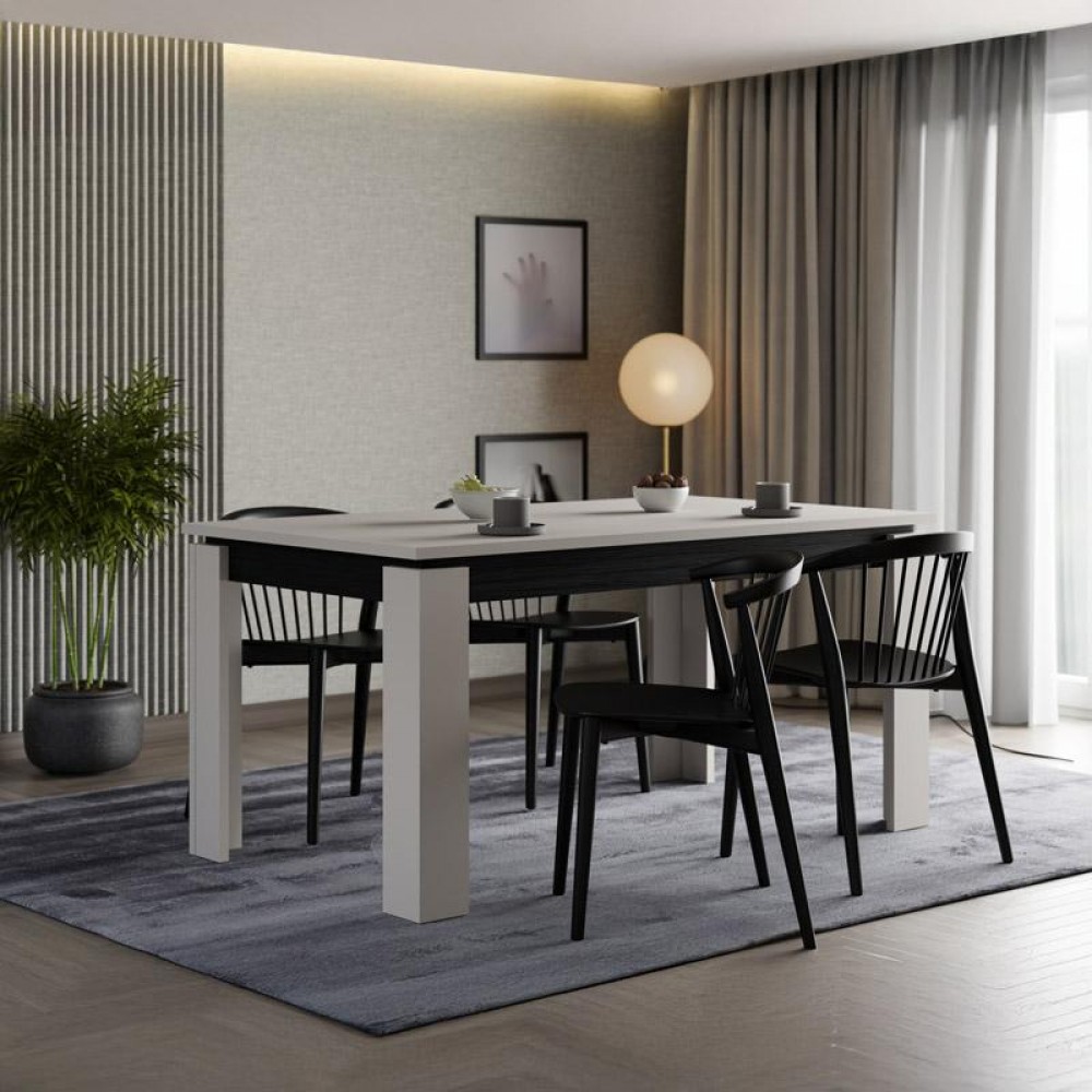 ΤΡΑΠΕΖΙ ΤΡΑΠΕΖΑΡΙΑΣ MARRON CASHMERE-ΜΑΥΡΟ 160x90x77εκ