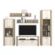 ΚΕΝΤΡΟ ΨΥΧΑΓΩΓΙΑΣ-ΣΥΝΘΕΣΗ OPUS GREY OAΚ-ΛΕΥΚΟ OAK 229x40x184εκ