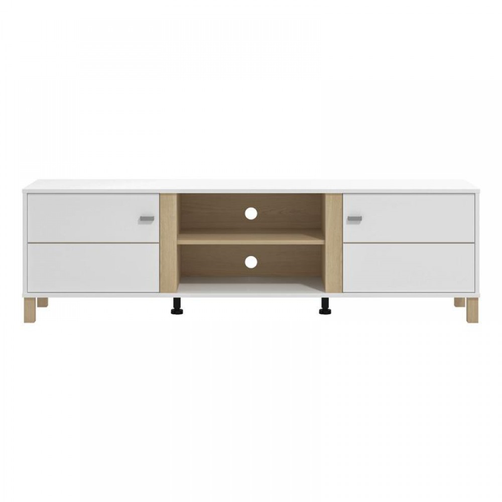 ΕΠΙΠΛΟ ΤΗΛΕΟΡΑΣΗΣ PECKHAM TV 176 ΛΕΥΚΟ-LIGHT PORT ΧΡΩΜΑ 176x40x52εκ