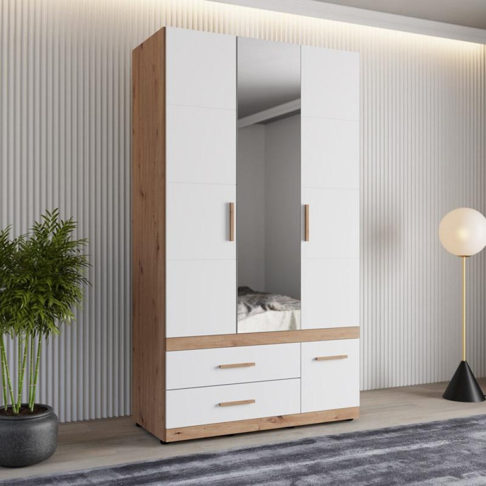 ΝΤΟΥΛΑΠΑ DILLON 3K3F1O h207 ARTISAN OAK-ΛΕΥΚΟ 117x52x208εκ