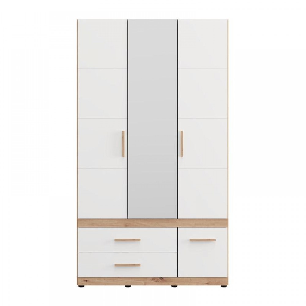 ΝΤΟΥΛΑΠΑ DILLON 3K3F1O h207 ARTISAN OAK-ΛΕΥΚΟ 117x52x208εκ