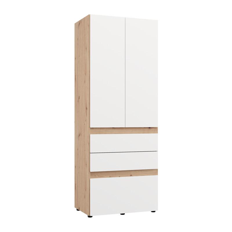ΝΤΟΥΛΑΠΑ ARDERIN 2K3F h207 ARTISAN OAK-ΛΕΥΚΟ 79x52x208εκ