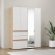 ΝΤΟΥΛΑΠΑ ARDERIN 4K3F1O h207 ARTISAN OAK-ΛΕΥΚΟ 155x52x208εκ