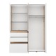ΝΤΟΥΛΑΠΑ ARDERIN 4K3F1O h207 ARTISAN OAK-ΛΕΥΚΟ 155x52x208εκ